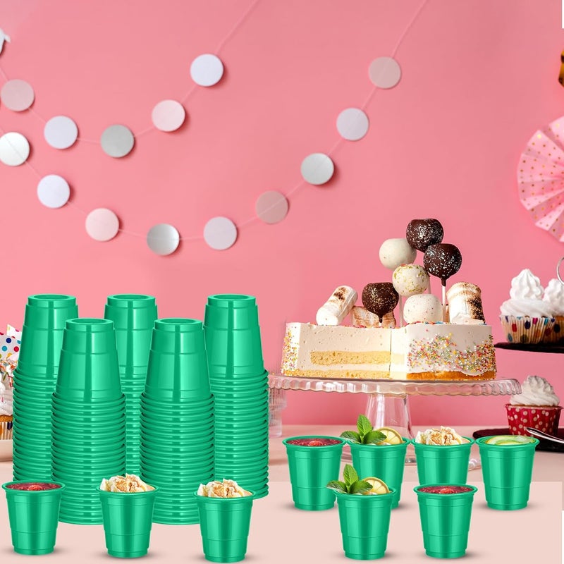 cssopenss 120 Pcs 2 oz Green Shot Cups st. patrick's day shot Glasses green Shot Glasses Disposable for Drinking Tastings Served Snacks Jello Tastings and Samples - Image 4